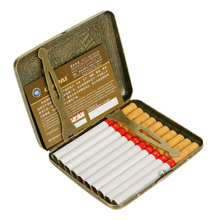 复古青铜浮雕烟盒20支装不锈钢超薄烟盒男女生日礼物防压防潮烟夹