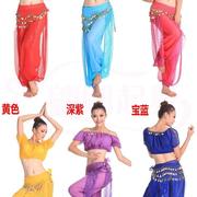 肚皮舞服装印度舞蹈演出服装，肚皮舞练习服灯笼，短袖亮点裤套装