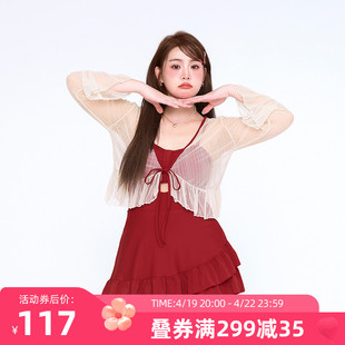 连体泳衣女款2024微胖女孩，遮肉胖mm温泉，高级感保守大码游泳衣