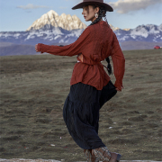 波西米亚衬衫女夏新疆云南西双版纳三亚旅游穿搭复古花衬衣防晒衫