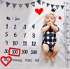 宝宝拍照背景布婴儿(布婴儿，)满月百天月份，摄影道具加厚新生儿拍照毯背景毯