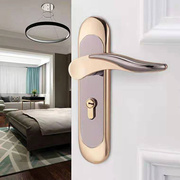 定制欧式静音门锁卧室客厅简约型，门把手家用通用木门套装铝合金房