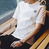阿迪达斯三叶草短袖男t恤夏季纯棉运动服宽松跑步白色上衣男