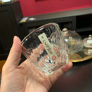收藏手作 !日式锤纹洋酒杯威士忌酒杯家用创意啤酒杯水晶玻璃杯子