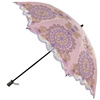 台湾彩虹屋洋伞二折双层刺绣，防晒太阳伞黑胶，防紫外线遮阳伞超轻伞