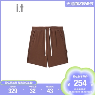 it 5cm/FIVECM男装休闲短裤夏季个性型格牛仔拼接6763U2I