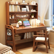 索菲亚书桌书架一体可升降实木，写字桌简约家用卧室电脑桌床头