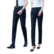 工装西装裤服务员银行西裤，显瘦藏青色裤子，员工办公室直筒女装春秋