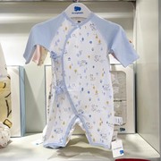 丽婴房商场婴儿连体衣新生儿空调服纯棉长袖哈衣夏超薄款