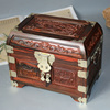 红木首饰盒大红酸枝收纳盒精雕图收藏盒实木质中式复古带锁珠宝箱