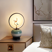 新中式台灯中国风陶瓷卧室床头灯现代简约书房灯创意仿古禅意灯具