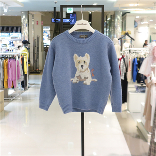 PERIMITZ韩国童装2023长袖儿童动物图案保暖毛衣套头T恤上衣