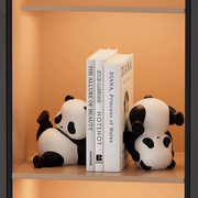 现代简约熊猫书挡摆件家居玄关，书架客厅酒柜，办公室轻奢装饰品礼物