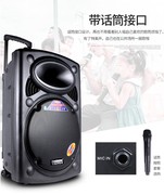 特美声广场舞电瓶大音量便携式重低音炮15寸网红音箱 户外大功率