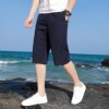 夏季男士超薄款夏天短裤中裤7分过膝裤子夏装运动休闲沙滩裤健身