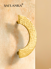 赛兰卡全铜手工锤纹款抽屉拉手金色黄古铜美式家具柜门小拉手纯铜