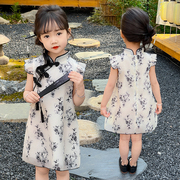 女童旗袍夏季改良中国风，洋气儿童连衣裙古风汉服，宝宝夏装中式唐装