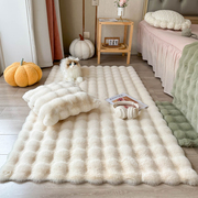奶油风毛绒地毯泡泡绒地垫卧室床边毯客厅飘窗垫沙发毛毯茶几地垫