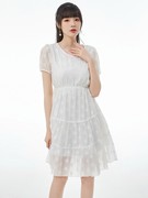 汉派奥特莱斯品牌，尾货撤柜夏季简单大方纯色连衣裙折扣女装