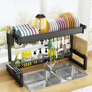厨房置物架碗架沥水架放碗筷，碗碟沥碗柜收纳盒，伸缩水槽洗水池上方