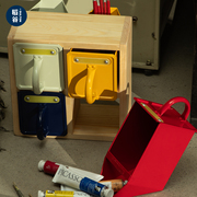稻谷藏库bonox金属收纳盒，分类桌面抽屉，手账工具可组合木架套装