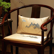 新中式古典绣花坐垫加厚防滑圈，椅垫中式实木，家具茶椅坐垫太师椅垫