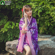 猫老师洛丽塔紫色樱花，和服极乐净土cosplay表演服演出服装cos洋装