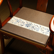红木沙发坐垫夏季中式餐椅实木圈椅凉席座垫太师椅垫子茶椅子椅垫