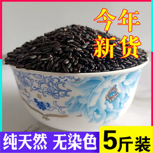 5斤东北黑龙江五常农家杂粮稻花香黑米黑大米黑米杂粮宝宝米