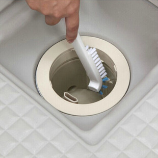 日本aisen排水口清洁刷里侧缝隙，刷地板刷除垢水槽刷弯头刷