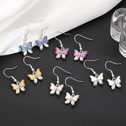 Colored butterfly earrings炫彩色蝴蝶耳环简约温柔灵动义乌饰品