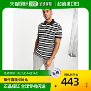 香港直邮潮奢levi's男士levi's小号蝙蝠袖，徽标绿色条纹polo衫