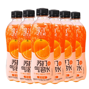 果汁研究所0糖0脂0能量气泡水 多口味360ml*6瓶装 T
