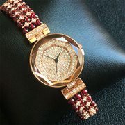 百寻珠宝石榴石镶嵌手表，镶嵌时尚个性手表百寻192