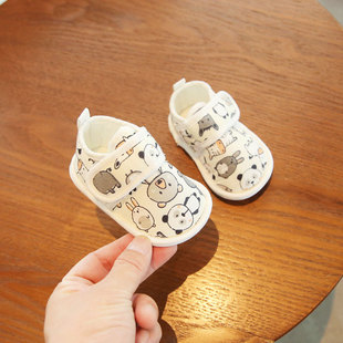 春季婴儿鞋0-6-12月婴幼儿，步前鞋春秋款，一岁男宝宝学步鞋软底布鞋
