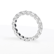 满钻18k白金钻戒女奢华时尚莫桑钻石，戒指气质高级感天星闪耀指环