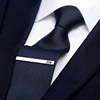 高端真丝领带男正装商务男士西装衬衫手打蓝色休闲桑蚕丝领带夹潮
