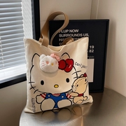 hellokitty可爱卡通帆布包，女学生大容量手提袋，上课通勤单肩托特包