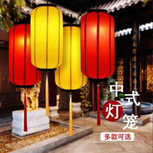 新中式仿古中国风古典羊皮灯笼，户外防水广告布艺，冬瓜灯笼吊灯挂饰