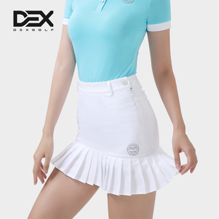 DEXGOLF韩国高尔夫女士短裙5005春夏显瘦修身百褶包臀裙时尚百搭