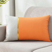 皮沙发腰枕科技布抱枕套长方形腰垫大号腰靠定制靠枕填充床上靠垫