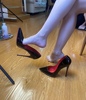 ACL红底鞋12cm高跟鞋细跟红内里黑色性感单鞋欧美镭射电光红婚鞋