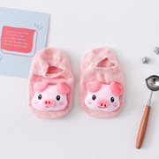 立体新生婴儿袜子春秋纯棉，0-1宝宝室内防滑地板袜公仔袜2-3岁船袜