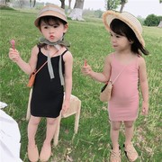 2023夏季宝宝吊带裙女童连衣裙婴儿背心裙儿童紧身包臀裙子 打底