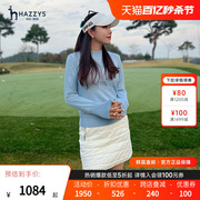 Hazzys哈吉斯高尔夫系列春季女款针织衫圆领百搭款针织衫