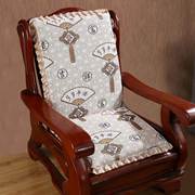 木椅实木加厚垫子红木质，沙发垫带靠背一体，沙发木头防滑坐垫单人座