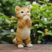 花园小摆件 庭院装饰树脂工艺品家居饰品创意卡通动物小猫摆件