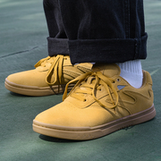 极路客蚁系列小麦色男女款经典美式复古大底鞋耐磨减震专业滑板鞋