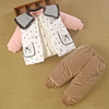 一1岁半女宝宝秋冬装洋气加厚棉衣，袄三件套童婴儿服外套装季2