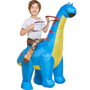 万圣节儿童服装行走动物坐骑裤子长颈龙梁龙骑恐龙充气衣服儿童男